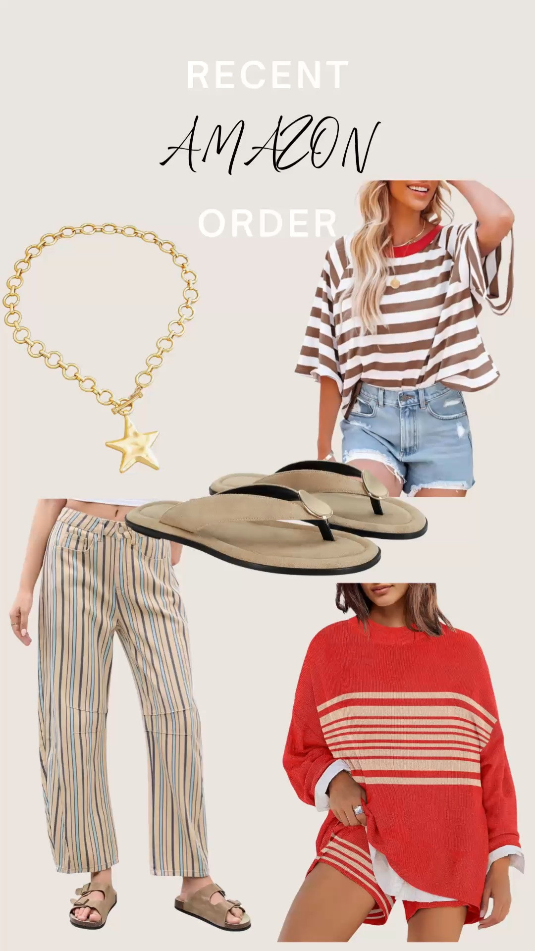 My recent Amazon order ❤️🥰giving all the patriotic vibes 🇺🇸 idk what it is but all I want to wear in the summer is striped everything. Love the quality of all these pieces, major FP lookalikes 


Barrel jeans / striped tshirt / striped two piece set / star chunky necklace / Amazon order / Amazon fashion / Amazon style / FP lookalikes / free people inspired / look for less / trendy sandals / suede flip flops / trendy styles

#LTKdayinmylife #LTKSeasonal