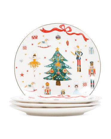 4pk Assorted Christmas Icons Dinner Plates | TJ Maxx