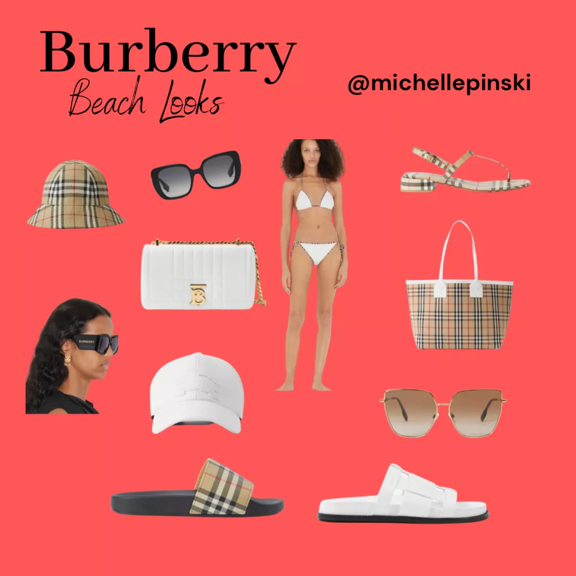 Burberry Black Monogram Motif Square Sunglasses