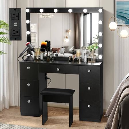 Vanity with lights, drawers, outlets
Beauty vanity
Apartment decor
Home decor
Amazon finds
Amazon home decor
Amazon furnituree

#LTKhome #LTKHoliday #LTKGiftGuide