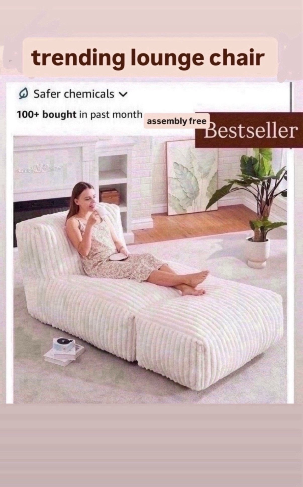 Assembly free chair.  Oversized chair. Comfy lounge chair #chair #loungechair 

#LTKHome