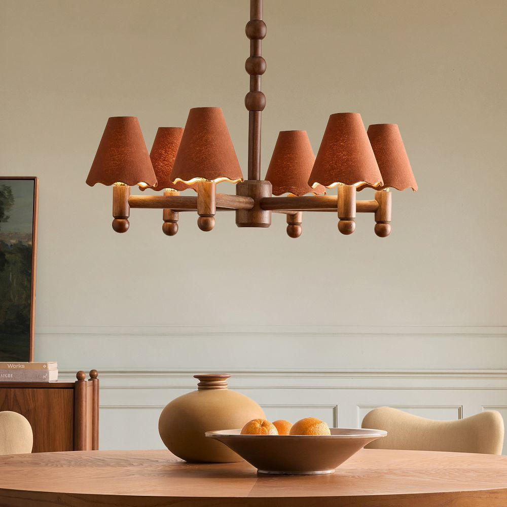 Pierce & Ward 6-Light Wood Chandelier (32") | West Elm (US)