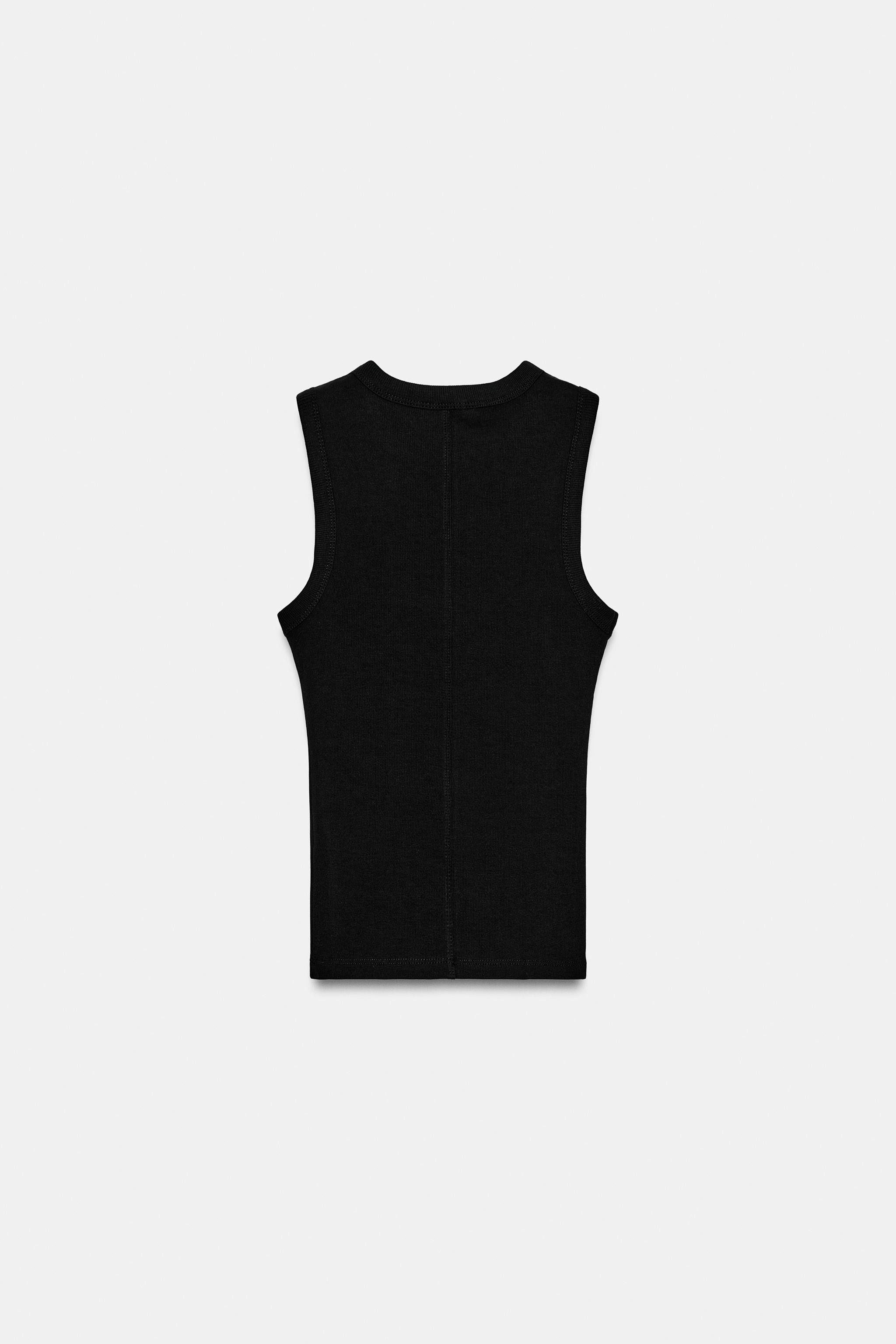 RIBBED TOP WITH STRAPS | Zara UK