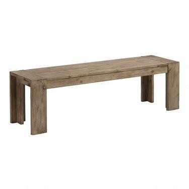Natural Wood Finn Dining Bench | World Market