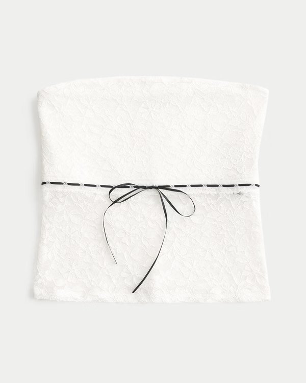 All-Over Lace Tube Top | Hollister (UK)