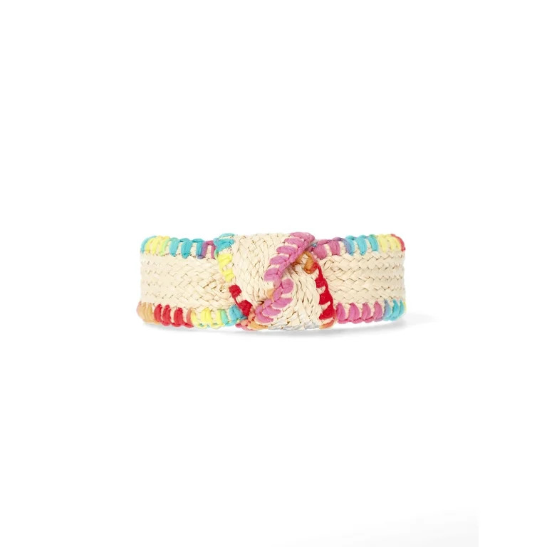 Time and Tru Women’s Whipstitch Top Knot Headband, Pink | Walmart (US)