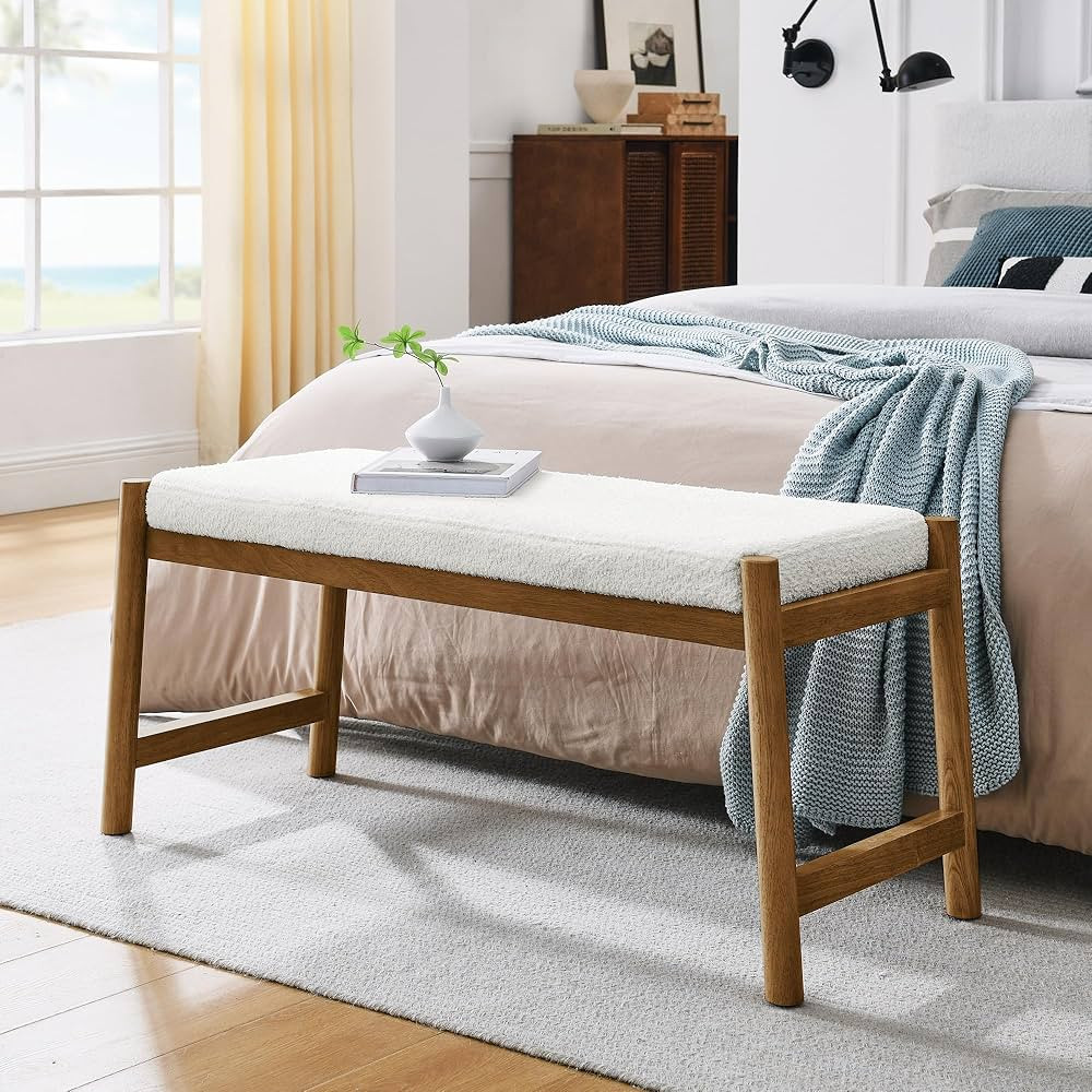 Upholstered Entryway Bench, Bedroom Bench for End of Bed, Dining Bench with Padded Seat for Kitch... | Amazon (US)
