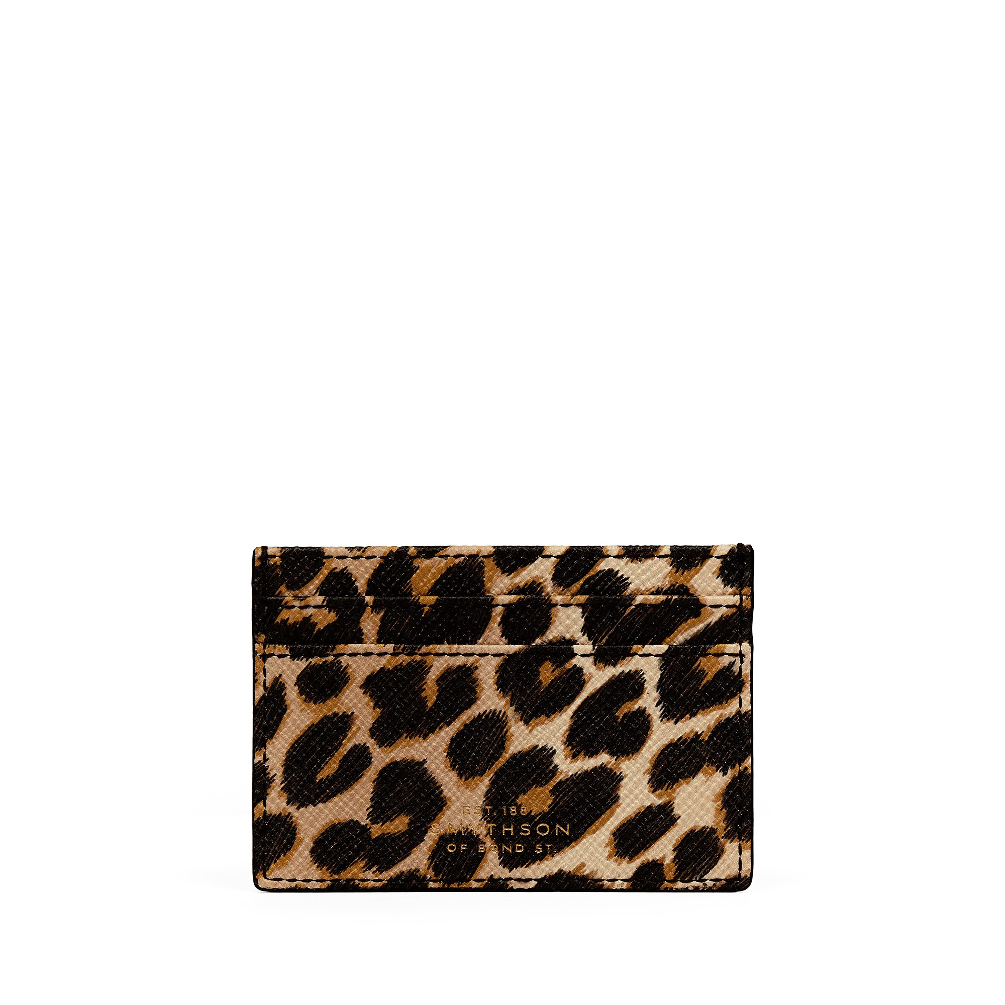 Flat Card Holder in Panama Leopard in leopard | Smythson | Smythson