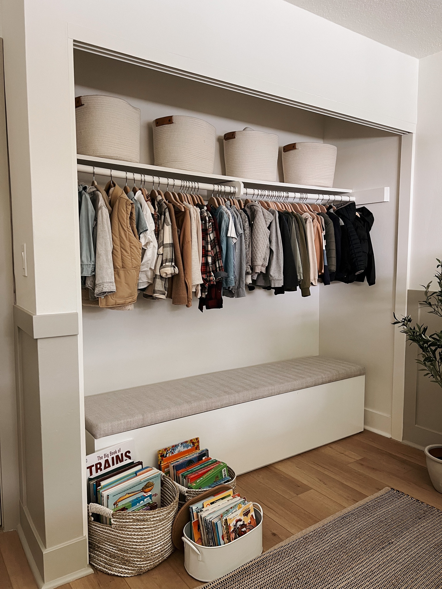 Here’s a look at Weston’s closet with the storage bench you all love! It comes in two sizes and this is the large. Perfect functional piece that’s great for a bedroom, playroom, entryway, or main living room! 

#LTKkids #LTKhome #LTKFind
