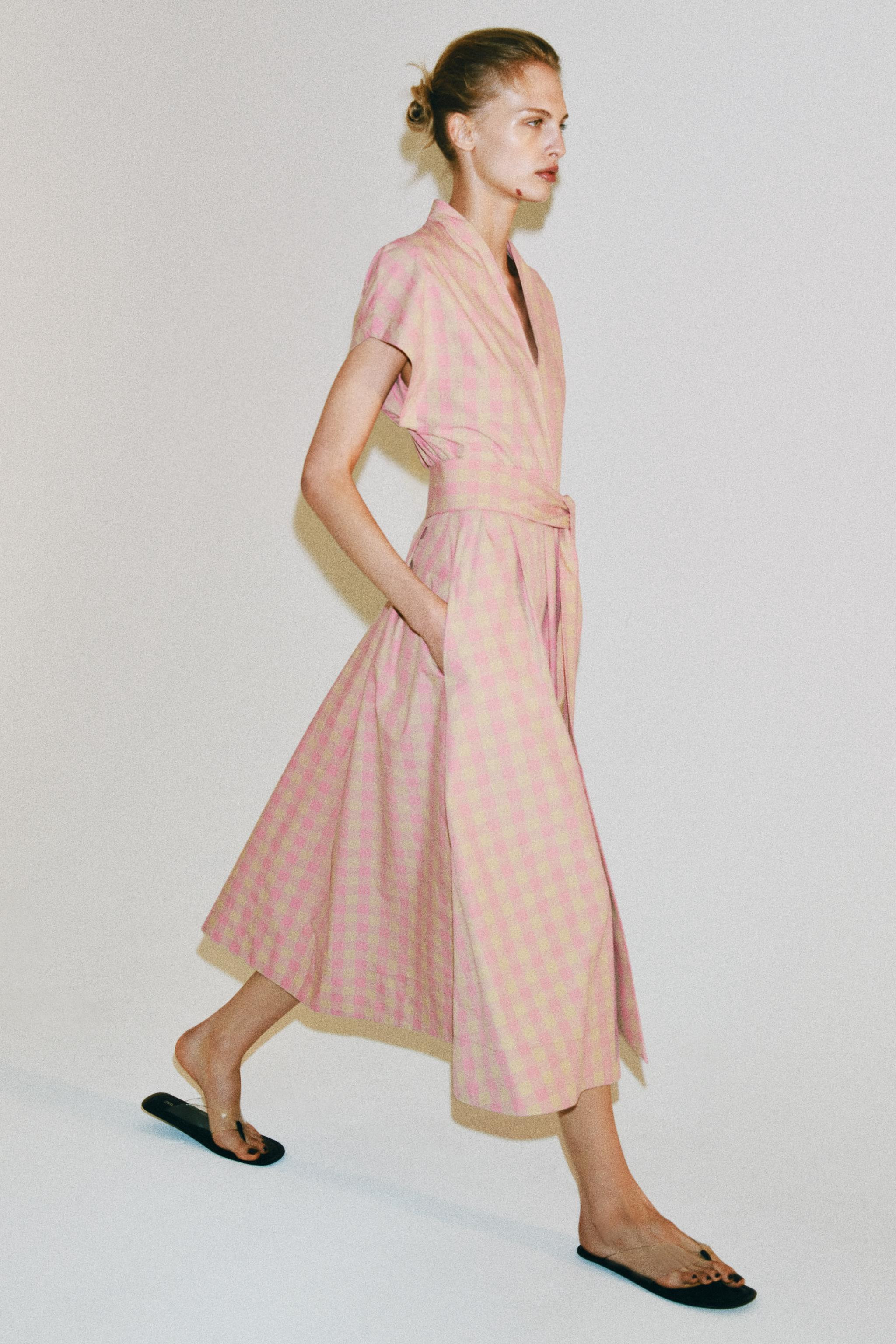 CHECK POPLIN DRESS ZW COLLECTION | Zara US