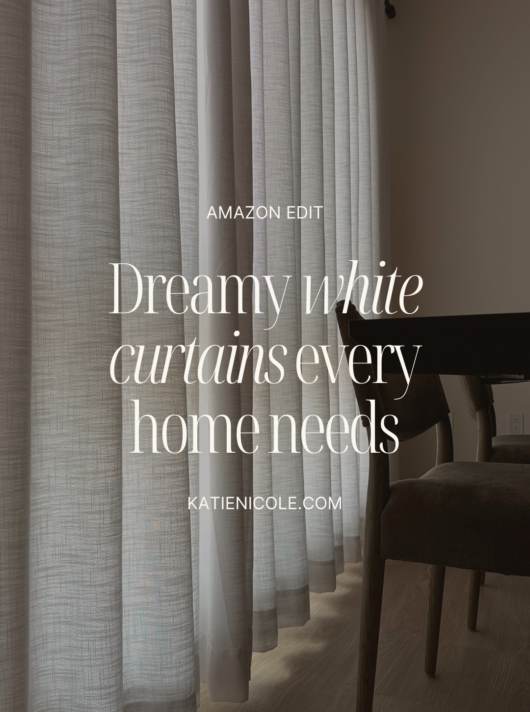 The most beautiful white curtains that make your space feel like home.
Amazon Edit 
