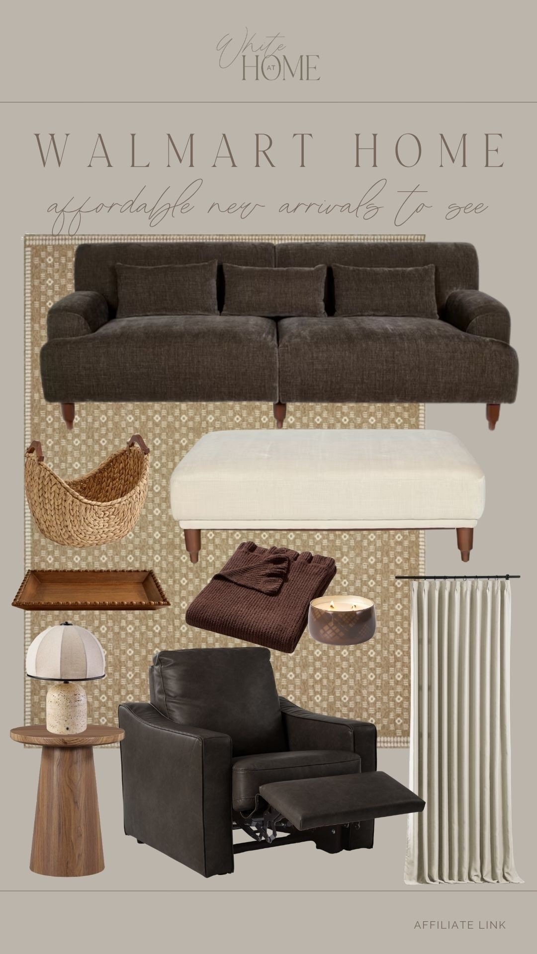 These new Walmart home arrivals look designer! This brand new sofa and ottoman collection is gorgeous, and I love the dark espresso version of our top selling recliners! Warm, cozy, and affordable.

#LTKHome