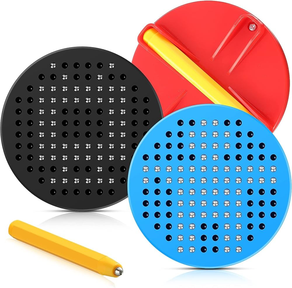 3 Pack Mini Magnetic Bead Board for Kids Magnetic Drawing Board for Toddlers School Kindergarten ... | Amazon (US)