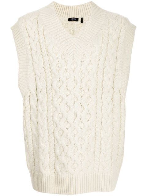 cable-knit V-neck vest | Farfetch (UK)