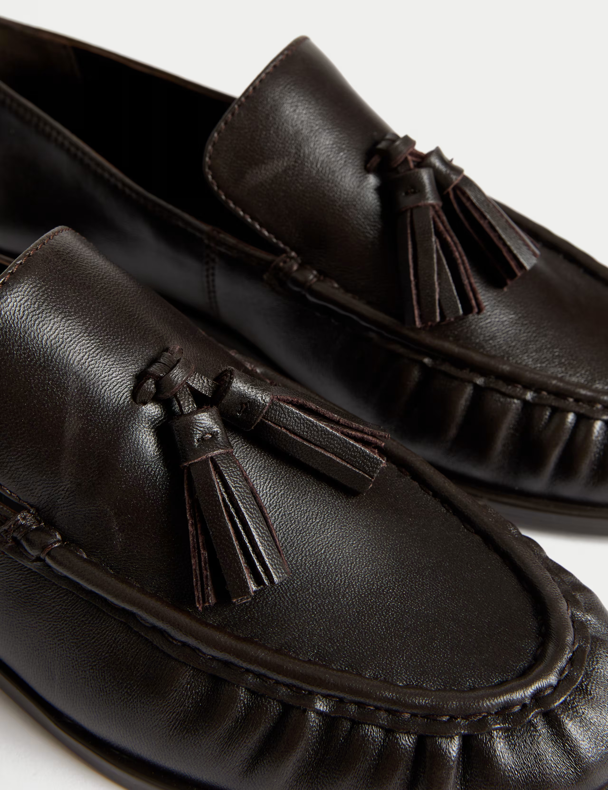 Leather Tassel Flat Loafers | M&S | M&S | Marks & Spencer (UK)
