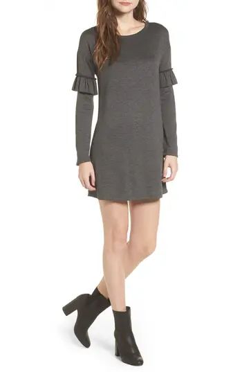 Women's Socialite Ruffle Sleeve Sweater Dress, Size X-Small - Grey | Nordstrom