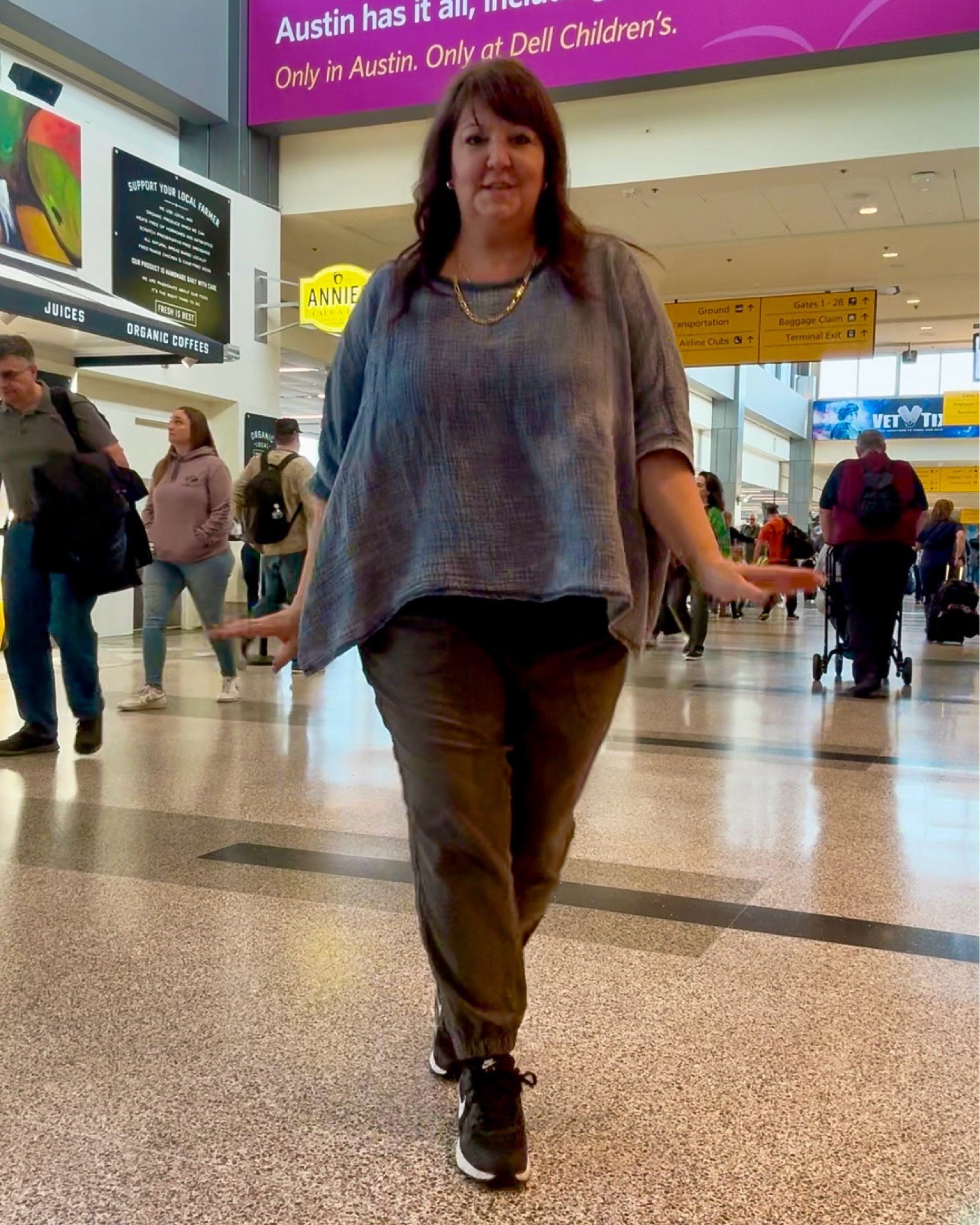 My favorite travel jogger. Comfy yet fitted for a more chic look than most sweats/ joggers. 