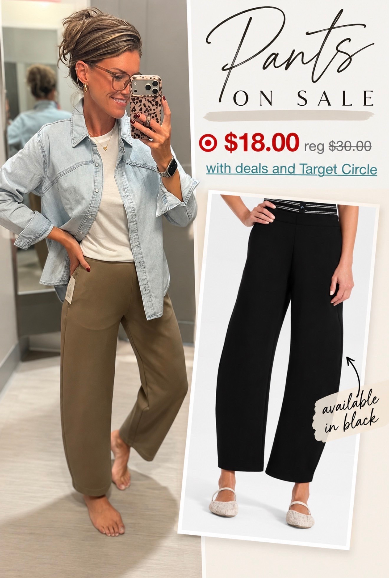 Viral Target pants now on sale!! 
Size down if between