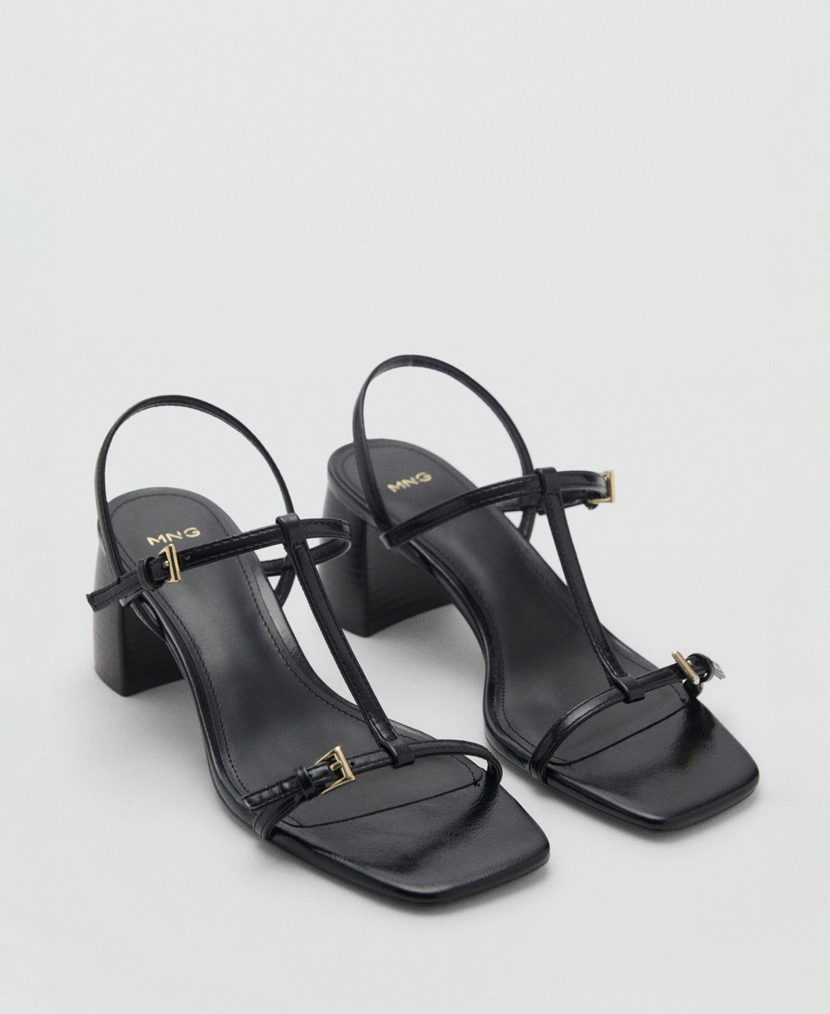 Mango Women's Straps Heel Sandals - Black | Macy's