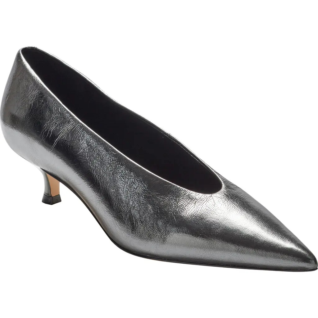 Marc Fisher LTD Cecile Pointed Toe Pump in Metallic Silver at Nordstrom Rack, Size 7.5 | Nordstrom Rack
