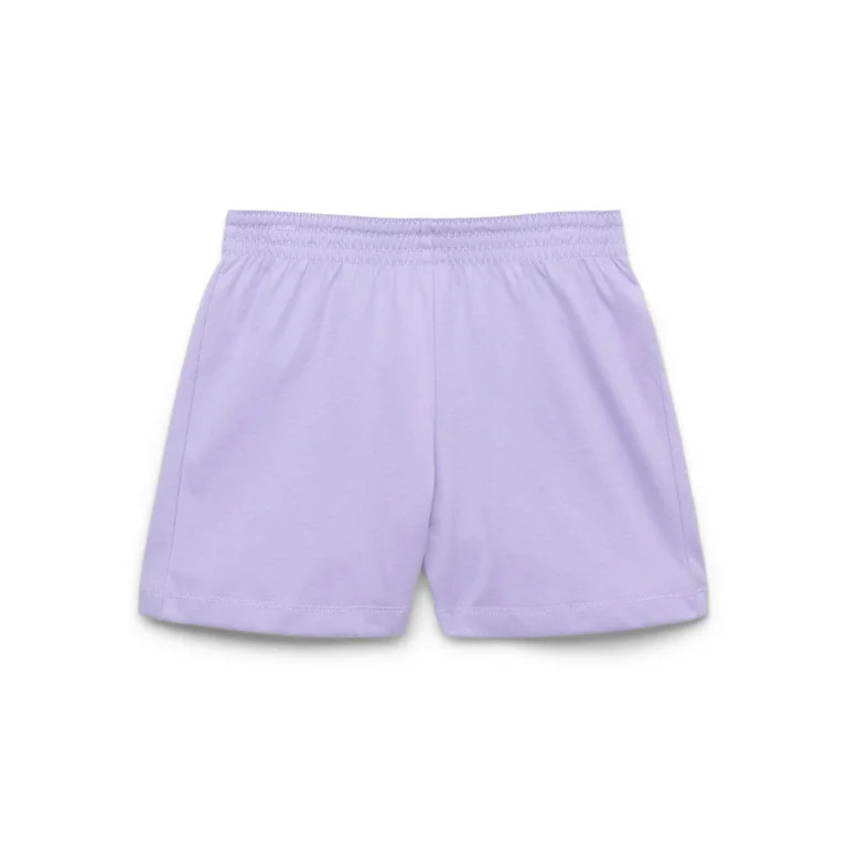 Wonder Nation Girls Kid Tough Knit Shorts, Sizes 4-18 & Plus - Walmart.com | Walmart (US)