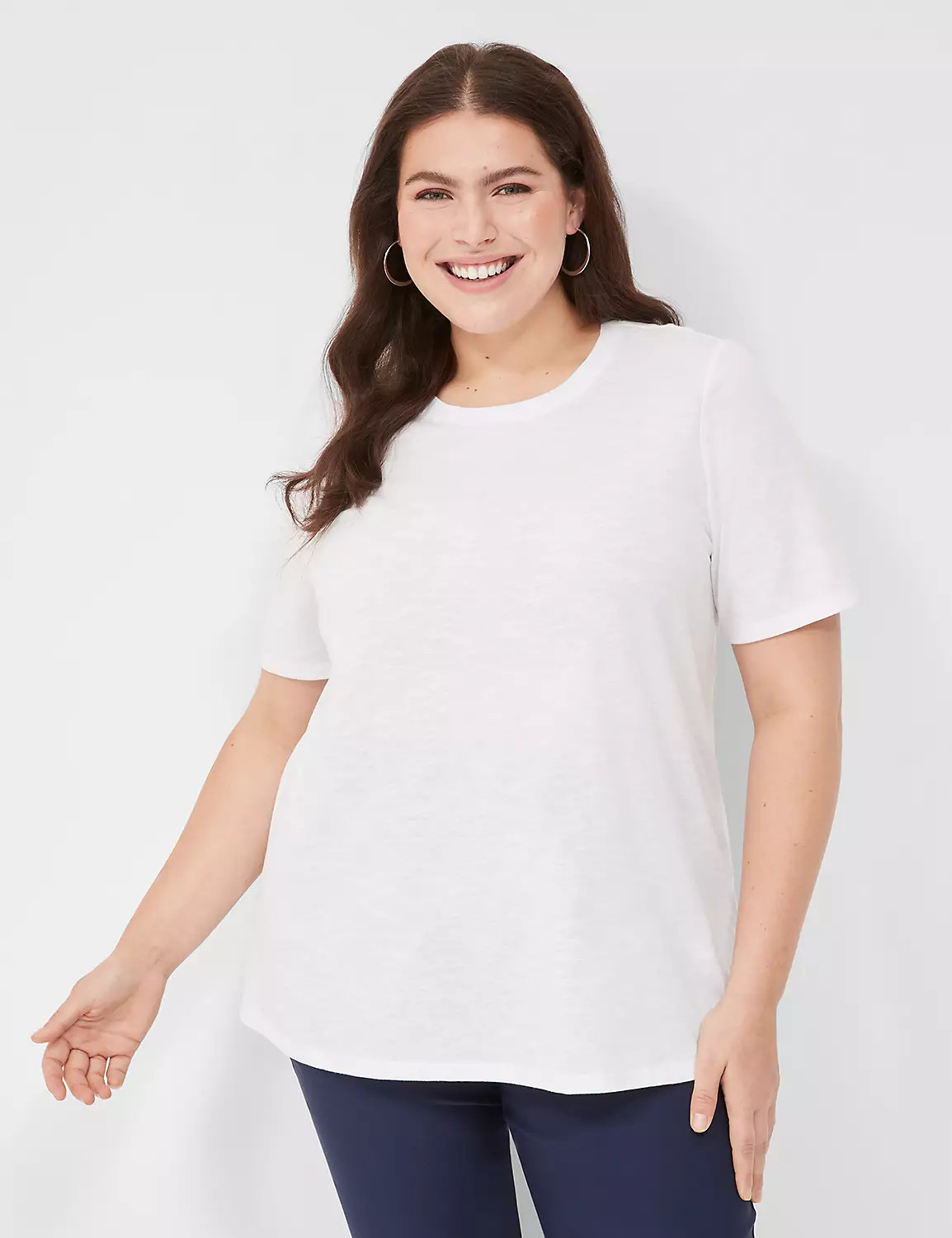 Perfect Sleeve Crew-Neck Tee | Lane Bryant (US)
