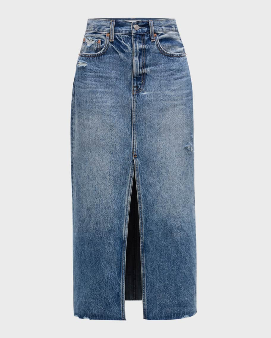 Alice Denim Midi Skirt | Neiman Marcus