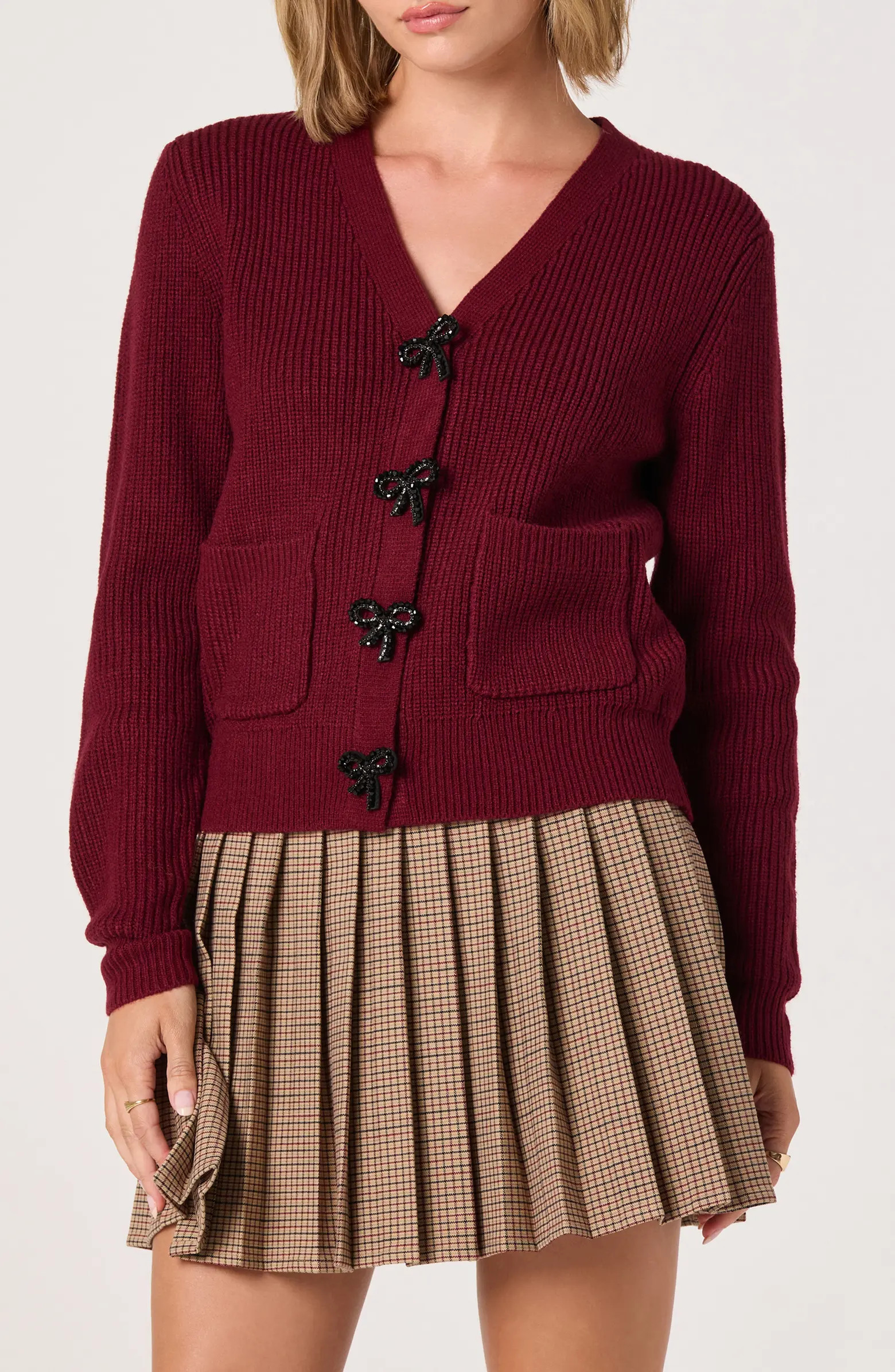 Crystal Embellished Bow Detail Cardigan | Nordstrom