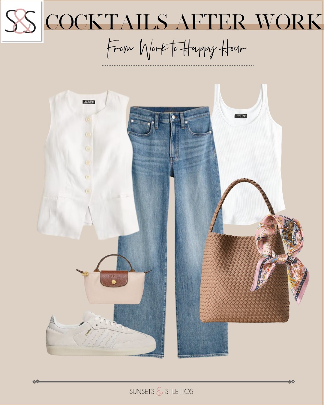 This linen vest is perfectly paired with a tank and wide leg jeans! Great for Spring travel or casual workwear!

Sunsets and Stilettos, workwear, adidas sneakers 

#LTKOver40 #LTKWorkwear #LTKTravel