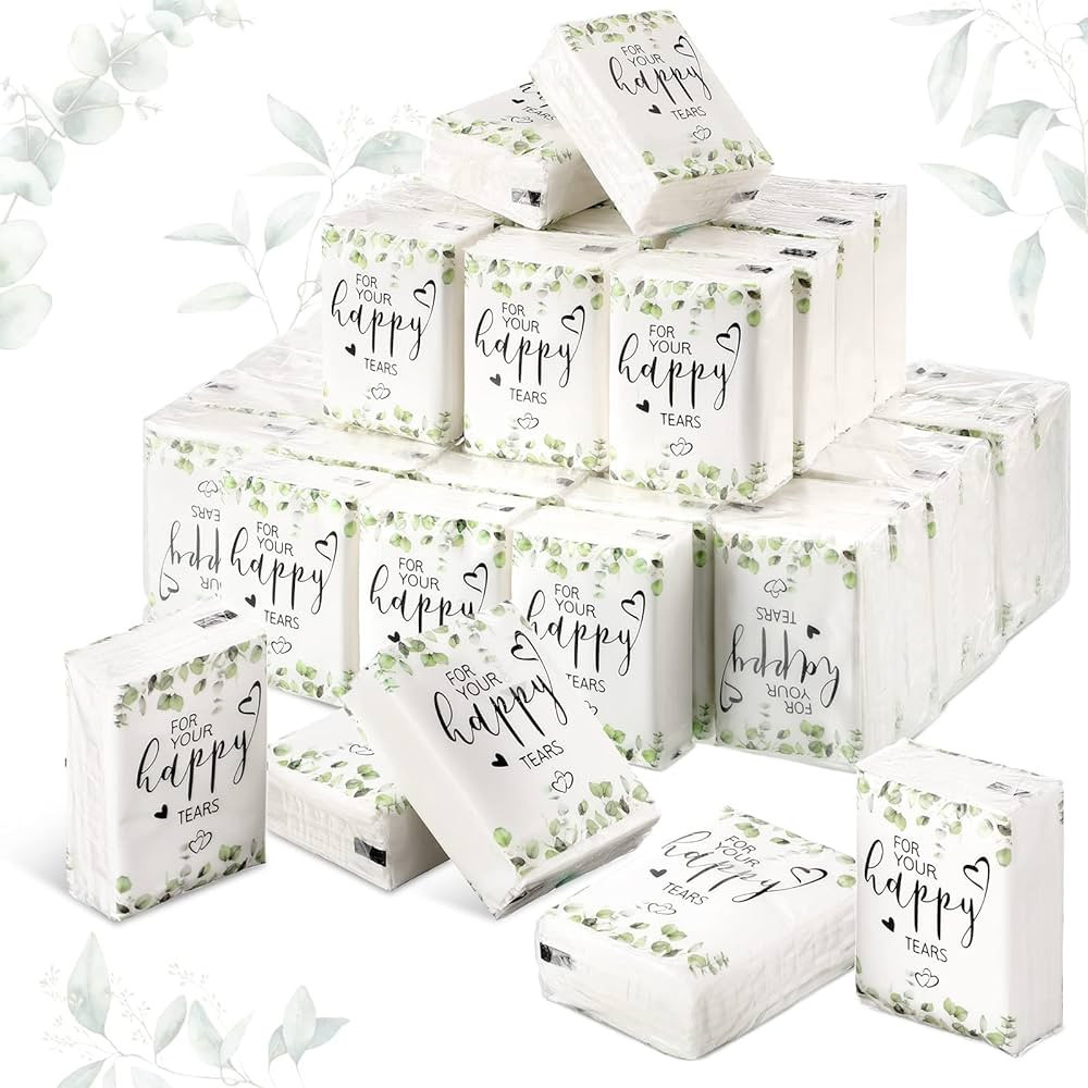 Wedding Facial Tissues Items for Wedding Welcome Bags Pocket Tissues Mini Tissues Travel Size Wed... | Amazon (US)