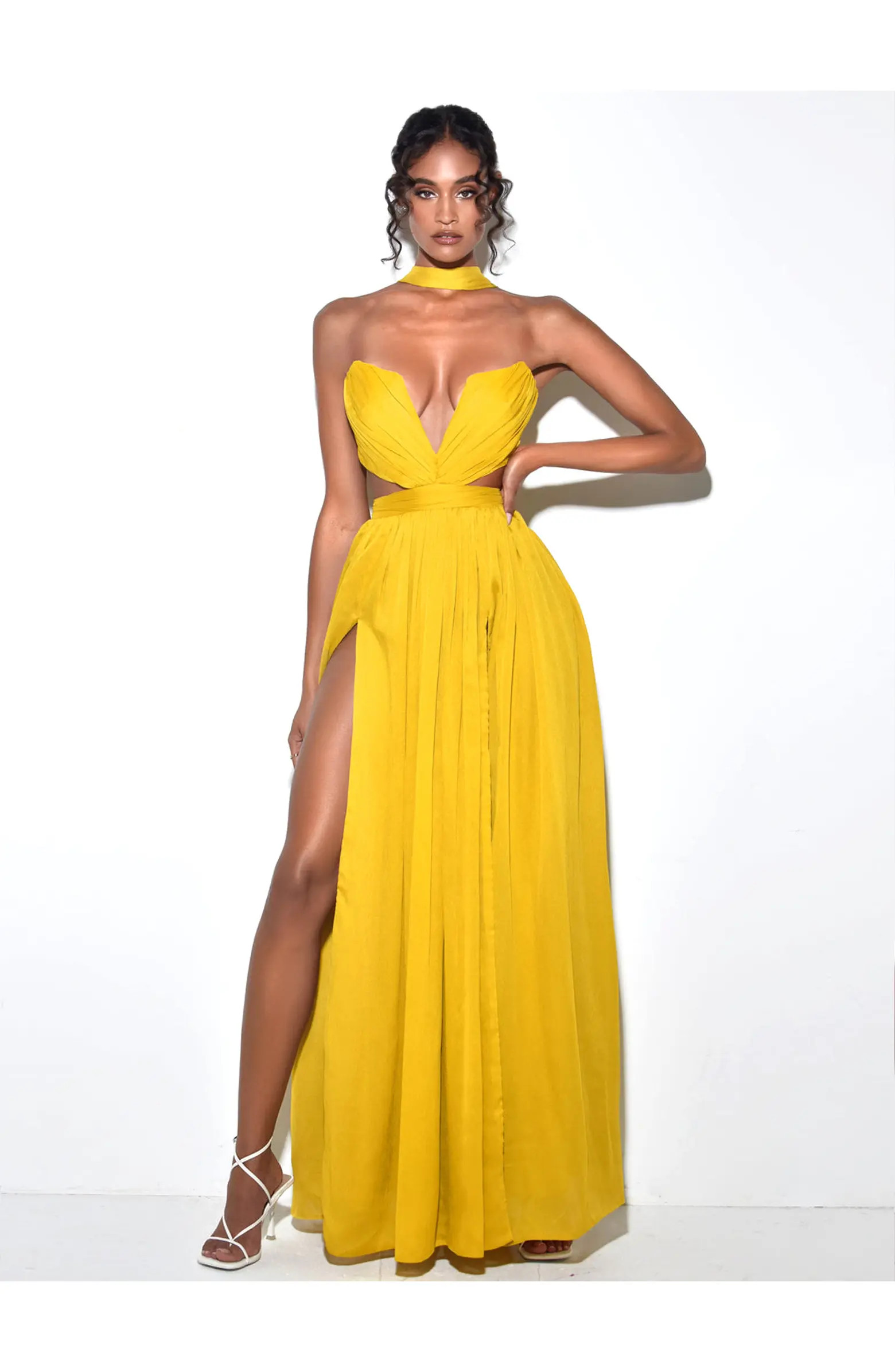 Xella Pleated Chiffon Maxi Dress | Nordstrom