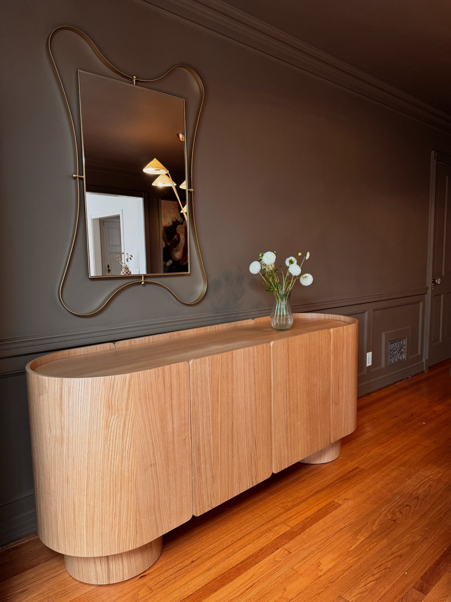 I use this sideboard to serve food when we have people over and it stores my glassware. The mirror is by Rachel Donath 

#LTKSaleAlert #LTKHome #LTKFallSale