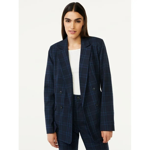 Free Assembly Women's Slim Double Breasted Blazer - Walmart.com | Walmart (US)