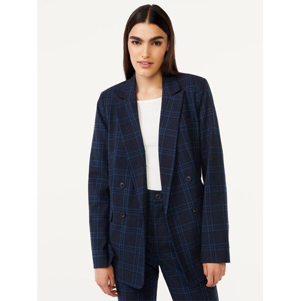 Free Assembly Women's Slim Double Breasted Blazer - Walmart.com | Walmart (US)