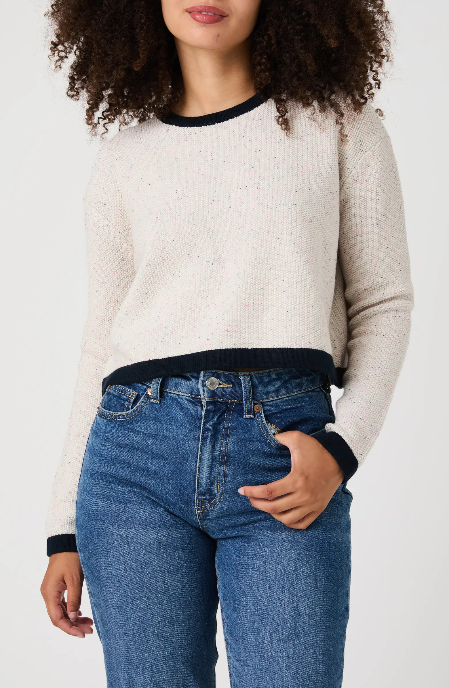 French Connection Mozart Cotton Crewneck Sweater | Nordstromrack | Nordstrom Rack