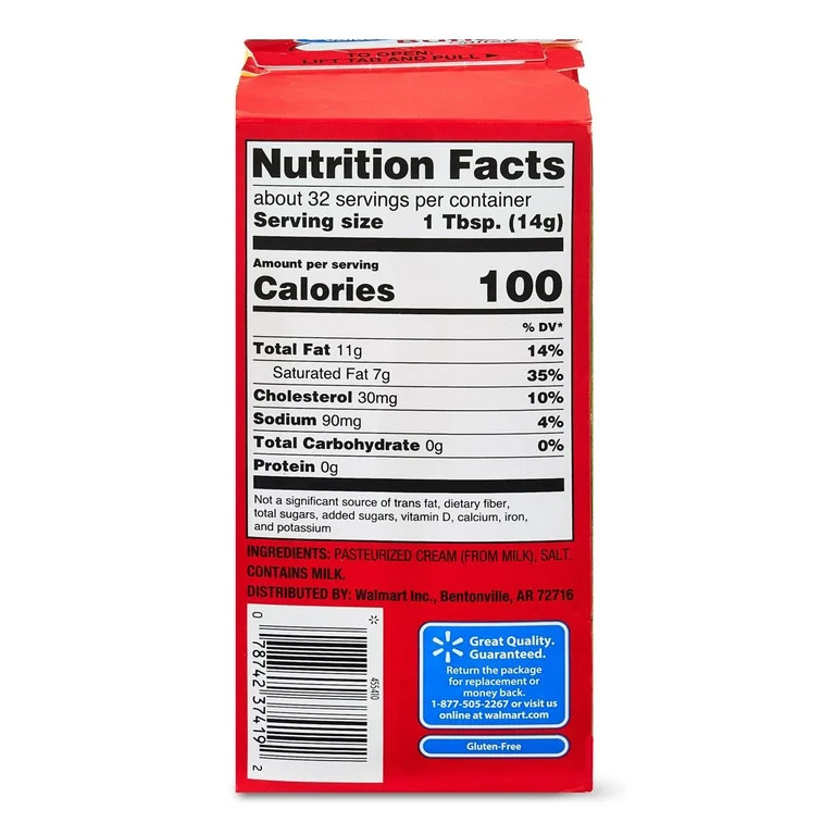 Great Value Sweet Cream Salted Butter, 16 oz | Walmart (US)