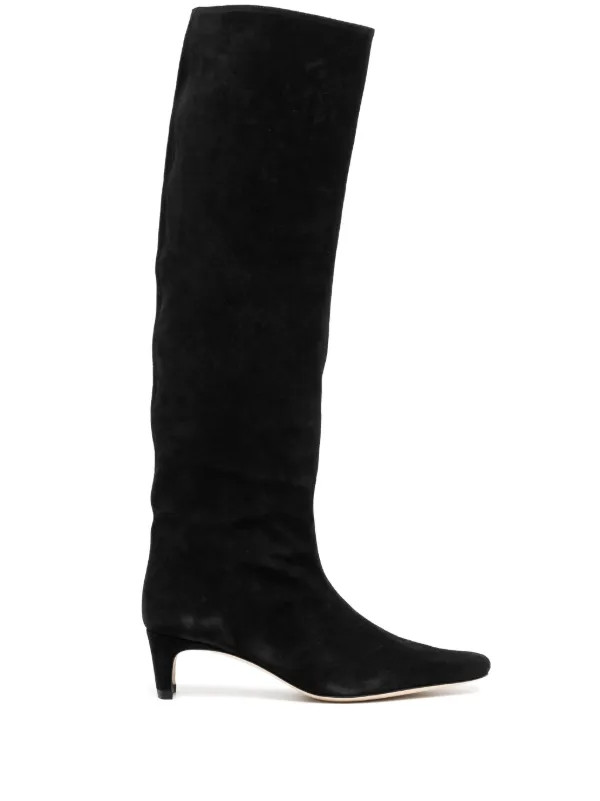 STAUD Wally knee-length Suede Boots - Farfetch | Farfetch Global