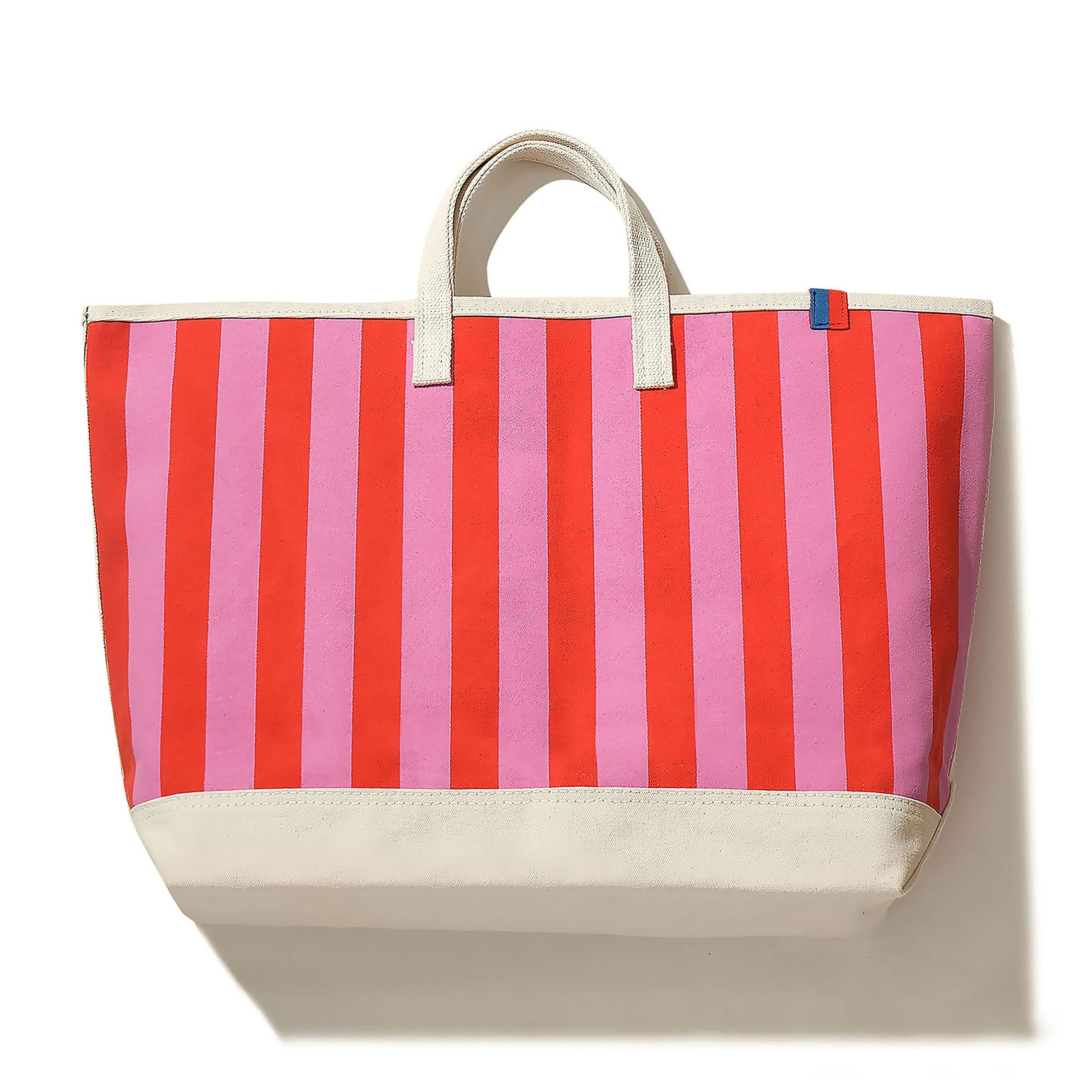 The All Over Striped Tote - Pink/Poppy – KULE | KULE (US)
