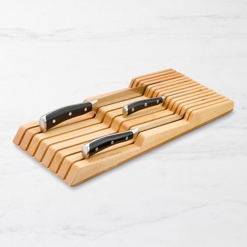 Williams Sonoma In-Drawer 15-Slot Knife Organizer, Maple | Williams-Sonoma