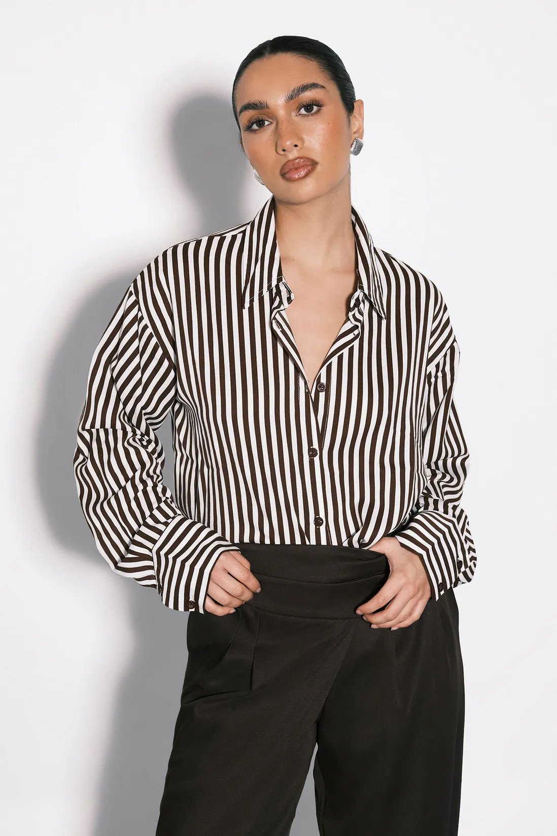 Mixed Stripe Fitted Shirt | Boohoo.com (UK & IE)