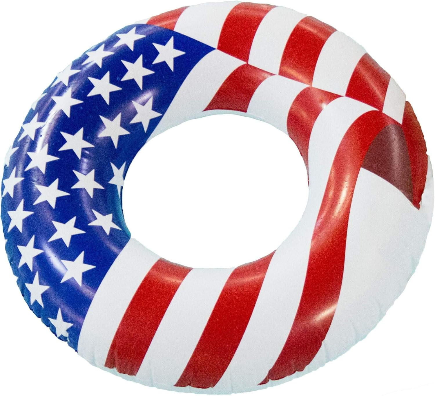 Swimline Round Inflatable Patriotic American Flag Swimming Pool or Lake Tube Lounger Water Float ... | Amazon (US)