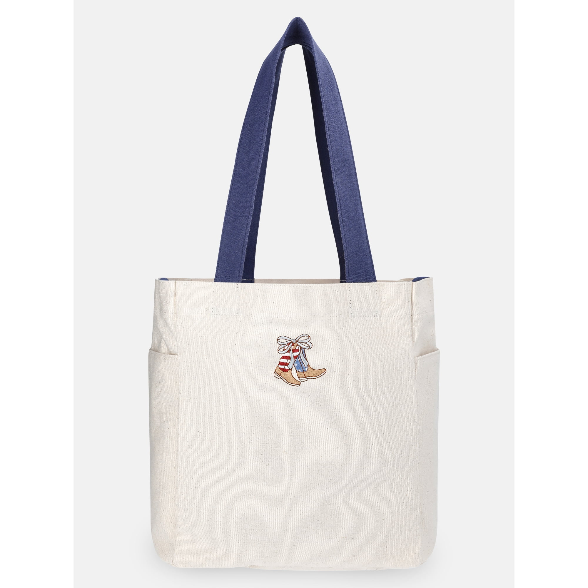 No Boundaries Women's Americana North/South Tote Bag, Natural | Walmart (US)