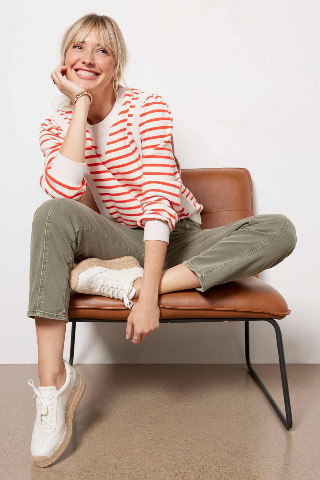 Amber Stripe Sweatshirt | Evereve