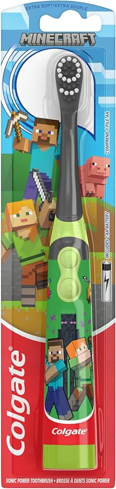 Colgate Kids Battery Powered Minecraft Toothbrush, Extra Soft Kids Battery Toothbrush with 1 AA B... | Amazon (US)