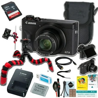 Canon PowerShot G7 X Mark III Digital Camera + 64Gb Ultra Memory Card + Gripster Tripod + Camera ... | Walmart (US)