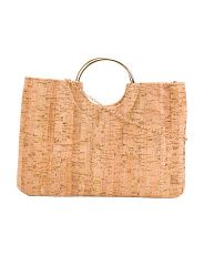 Sonia Cork Ring Handle Bag | TJ Maxx