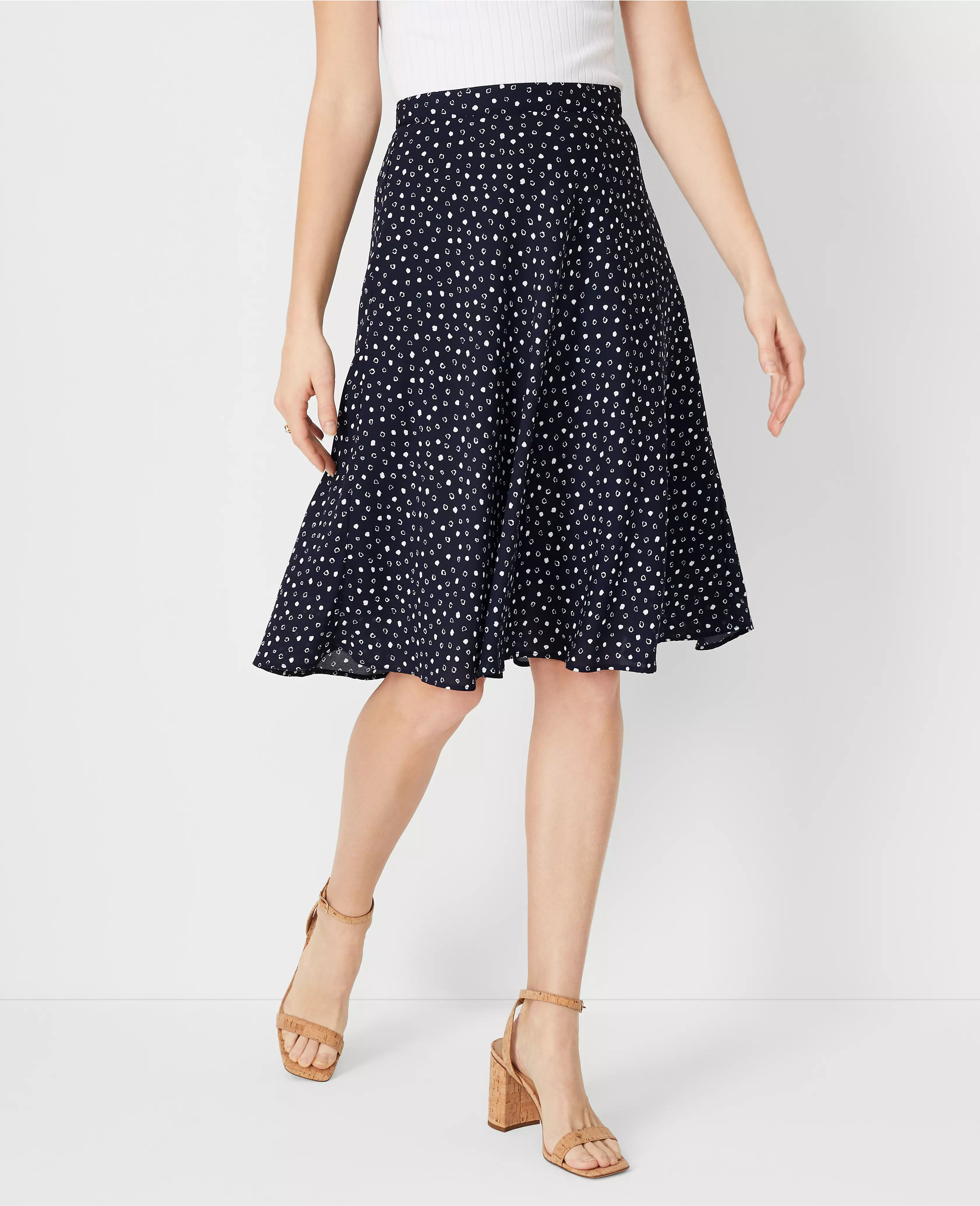 Spotted Full Skirt | Ann Taylor (US)