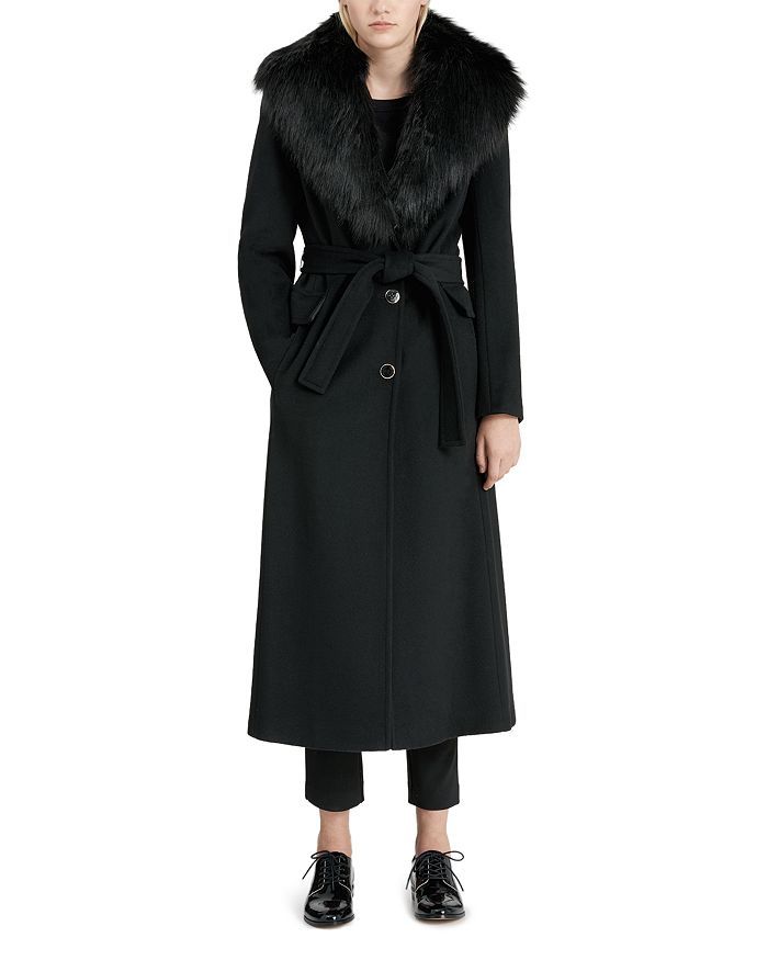 Faux Fur Trim Wrap Coat | Bloomingdale's (US)