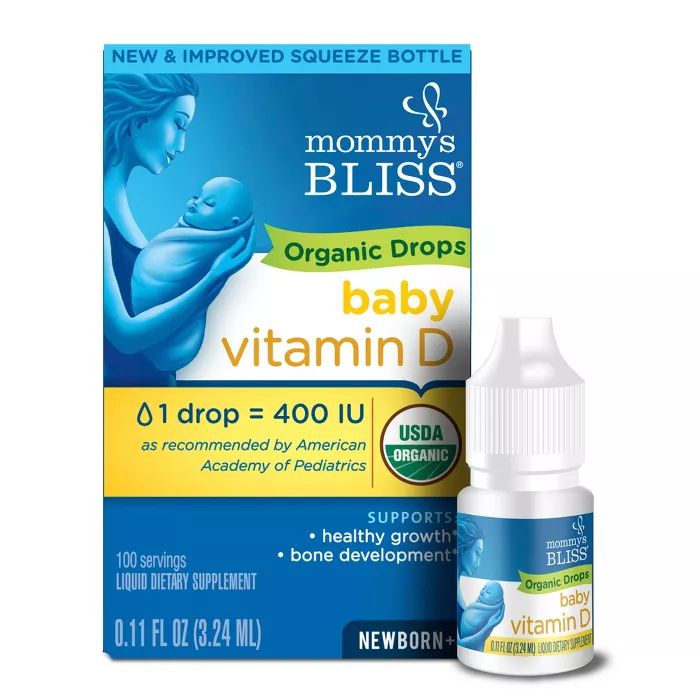 Mommy's Bliss Baby Organic Vitamin D Drops - 0.11oz (100 Servings) | Target