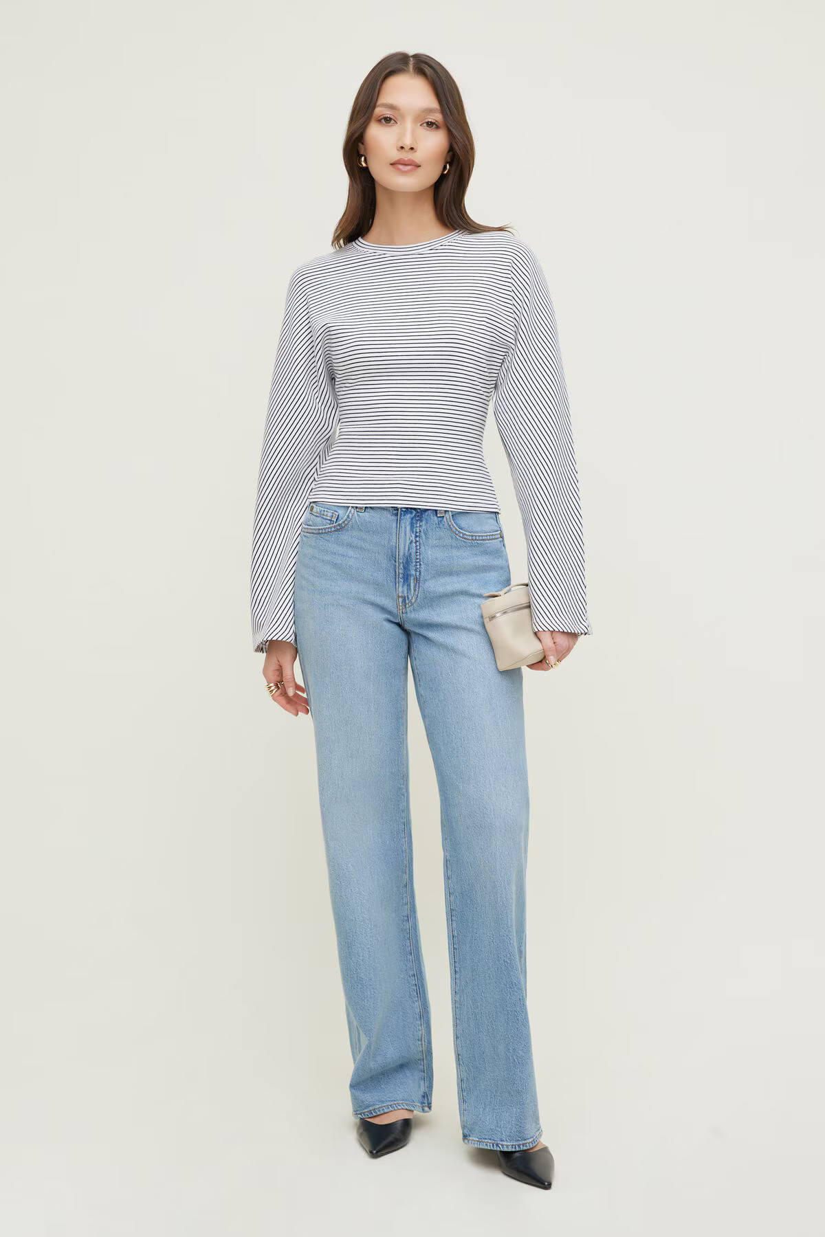 Striped Dolman Heavy Cotton Top | Dynamite Clothing